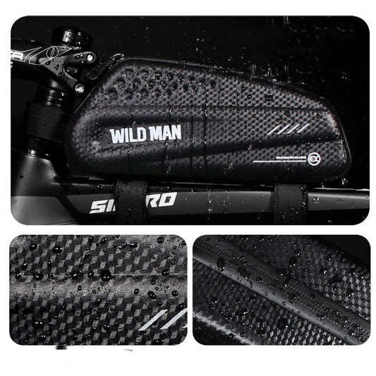PU Leather Bike Saddle Bag – 1L Front Frame Bicycle Storage Bag