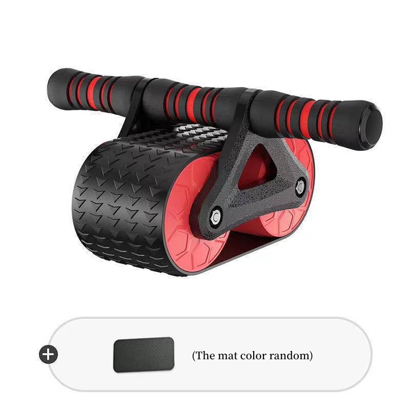 Auto-Rebound Ab Wheel Roller with Knee Pad – Double Wheel Core Trainer