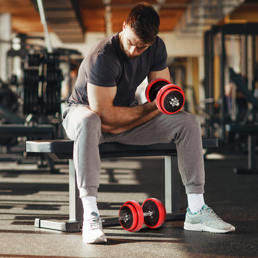 Adjustable Dumbbell & Barbell Set – 44 lbs Home Gym Weight Set