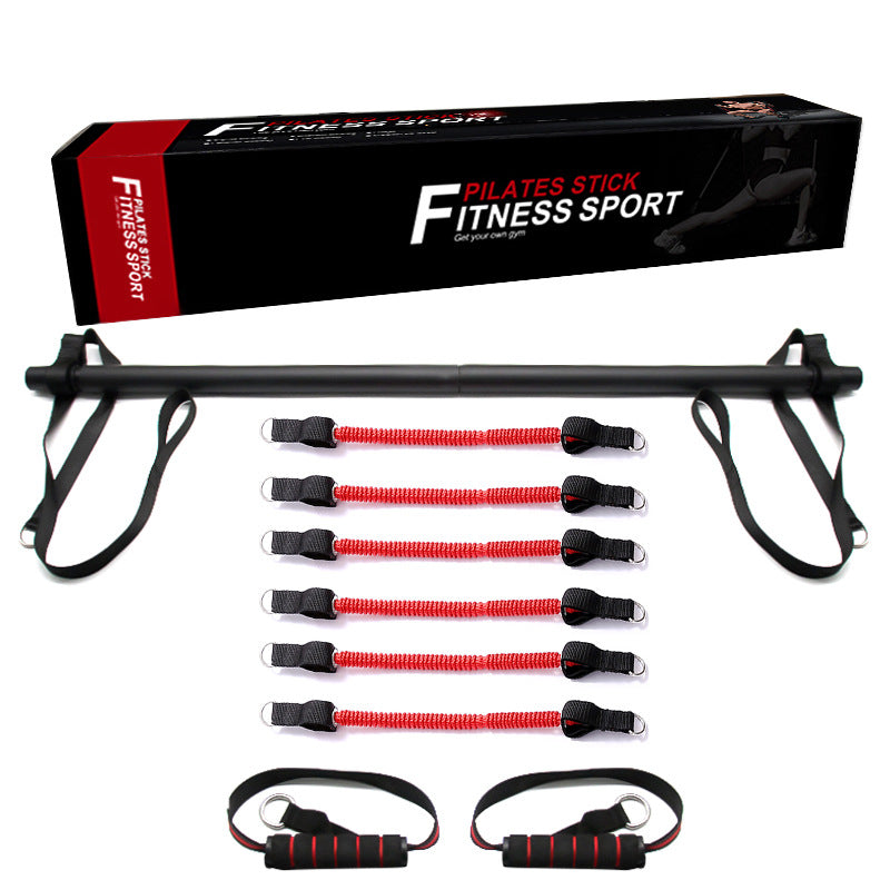 Pilates Bar Kit with Resistance Bands – Portable Home Gym Workout Set