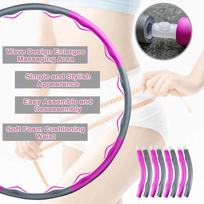 Detachable Smart Hula Hoop – Weighted Fitness Ring for Waist Training