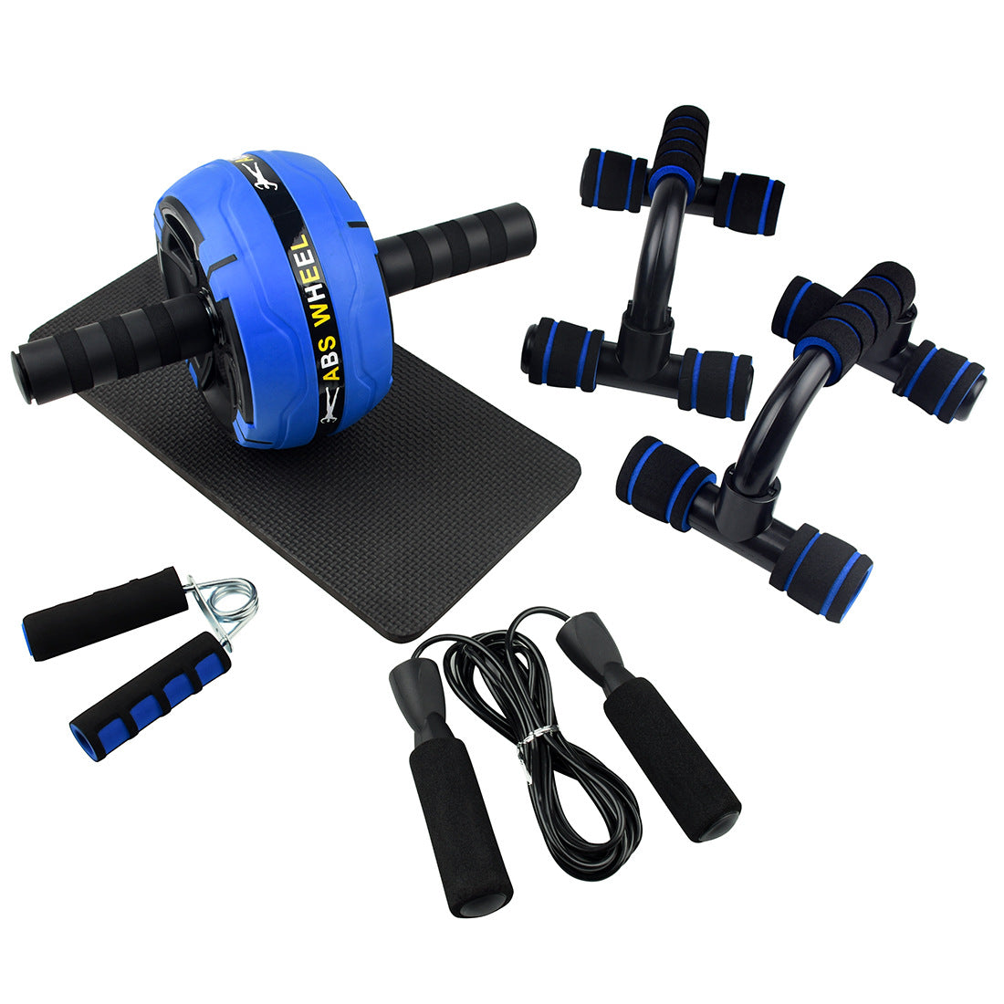 Push-Up Bar & Resistance Band Ab Workout Set – 6 or 7 Piece Home Gym Kit