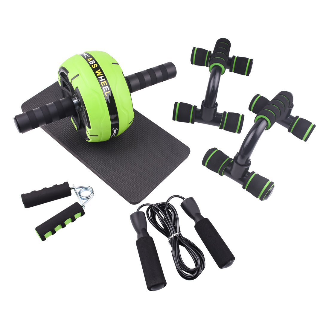 Push-Up Bar & Resistance Band Ab Workout Set – 6 or 7 Piece Home Gym Kit