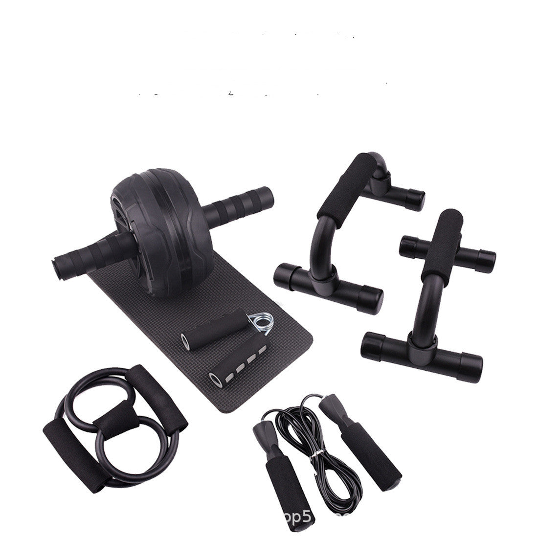 Push-Up Bar & Resistance Band Ab Workout Set – 6 or 7 Piece Home Gym Kit