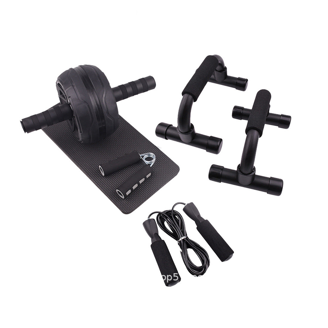 Push-Up Bar & Resistance Band Ab Workout Set – 6 or 7 Piece Home Gym Kit