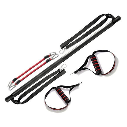 Pilates Bar Kit with Resistance Bands – Portable Home Gym Workout Set