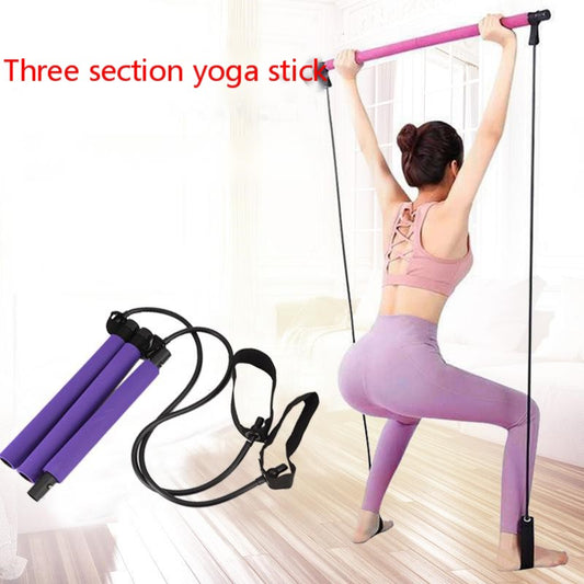 3-Section Pilates Stretch Strap – Yoga Resistance Band