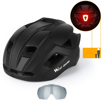 Mountain Bike Helmet with Integrated Goggles – Road & MTB Safety Gear