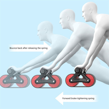 Auto-Rebound Ab Wheel Roller with Knee Pad – Double Wheel Core Trainer
