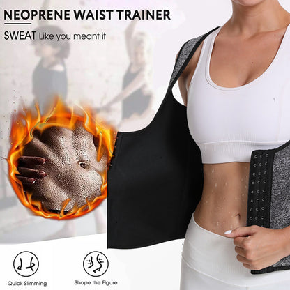 Women’s Waist Trainer & Shaping Vest – Neoprene Sweat Corset Cincher