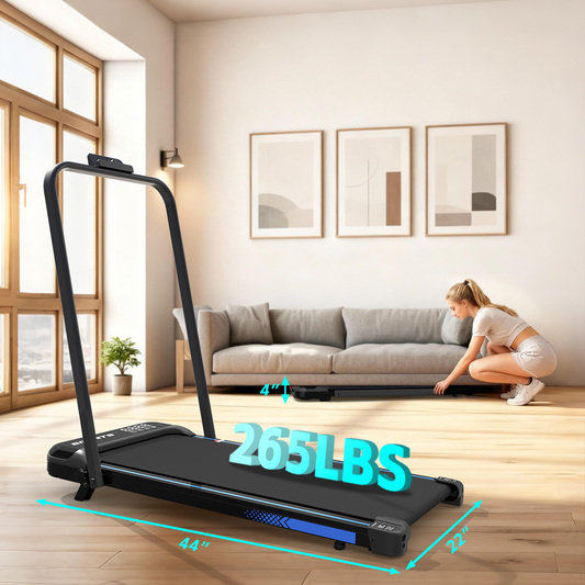 3-in-1 Foldable Under Desk Treadmill with Incline – Walking Pad & Handlebar