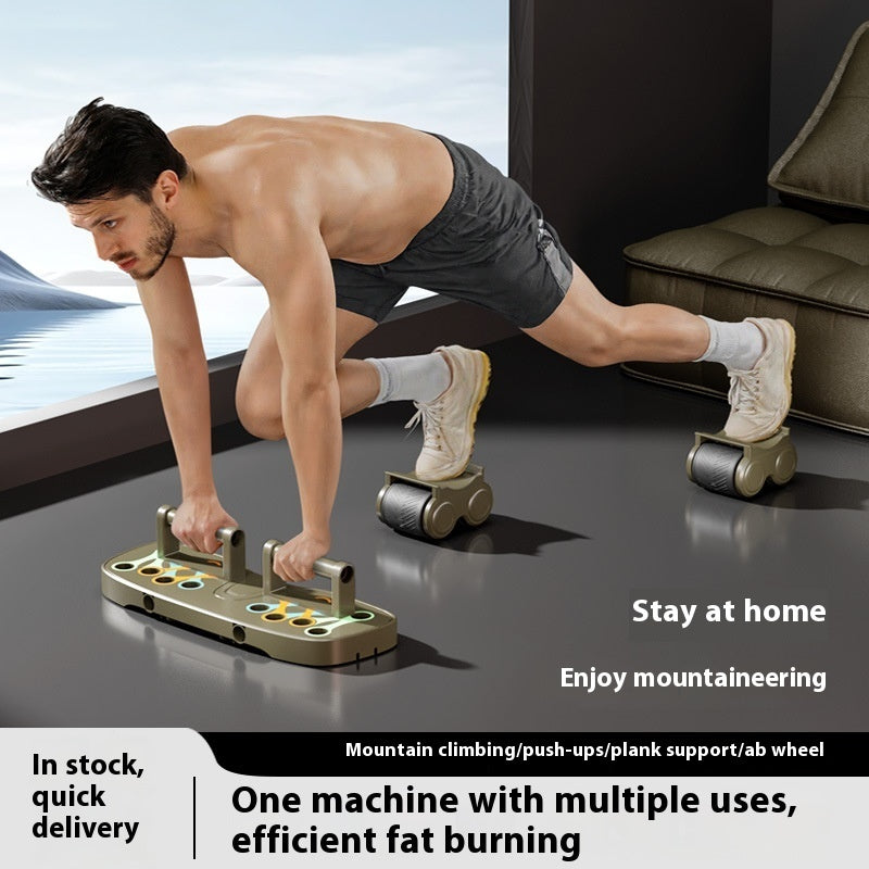 4-Wheel Ab Roller – Auto-Rebound Core & Abdominal Fitness Wheel