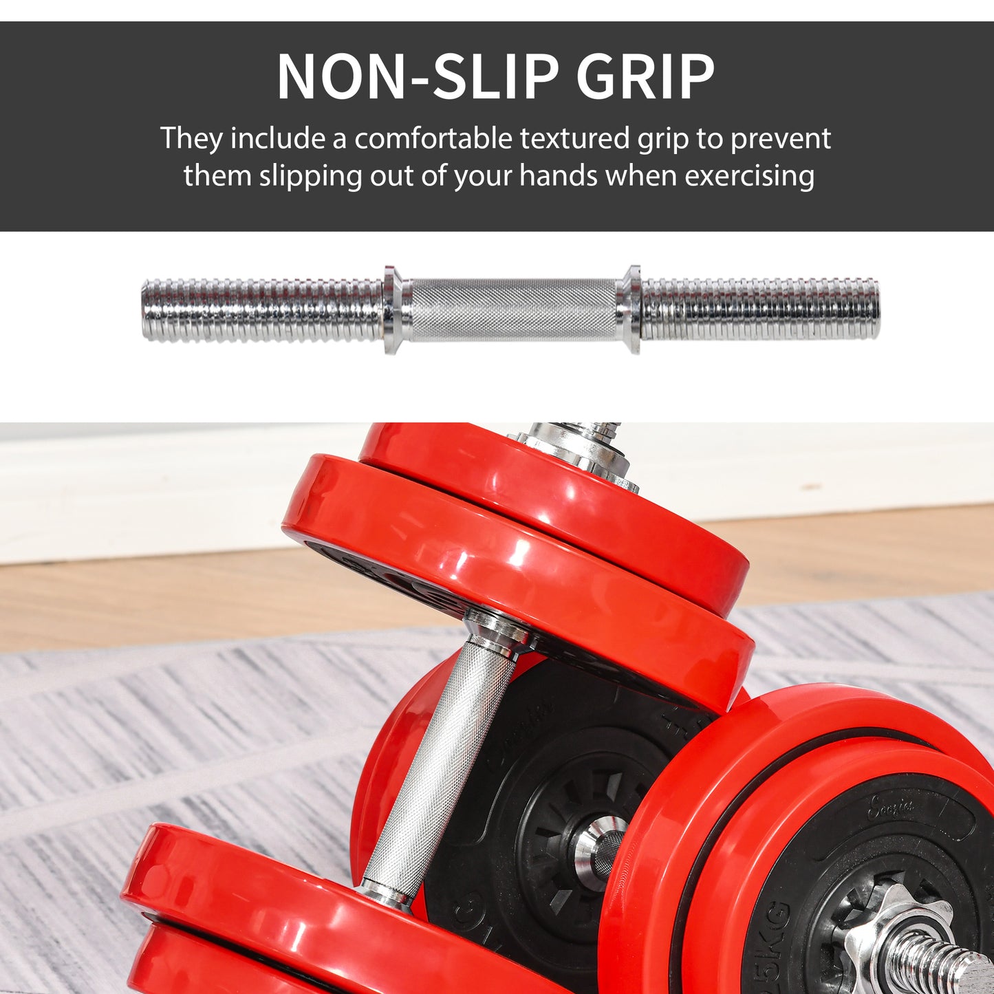 Adjustable Dumbbell & Barbell Set – 44 lbs Home Gym Weight Set