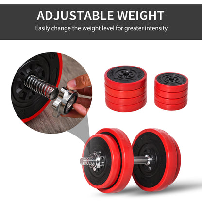 Adjustable Dumbbell & Barbell Set – 44 lbs Home Gym Weight Set