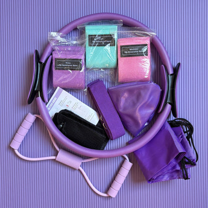 14-Piece Yoga & Pilates Resistance Band Set – Stretching & Fitness
