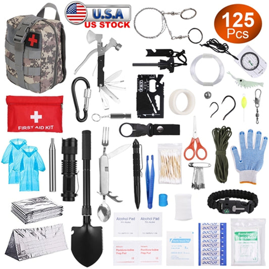 125-in-1 Survival Kit – Complete Emergency & Camping Gear Set