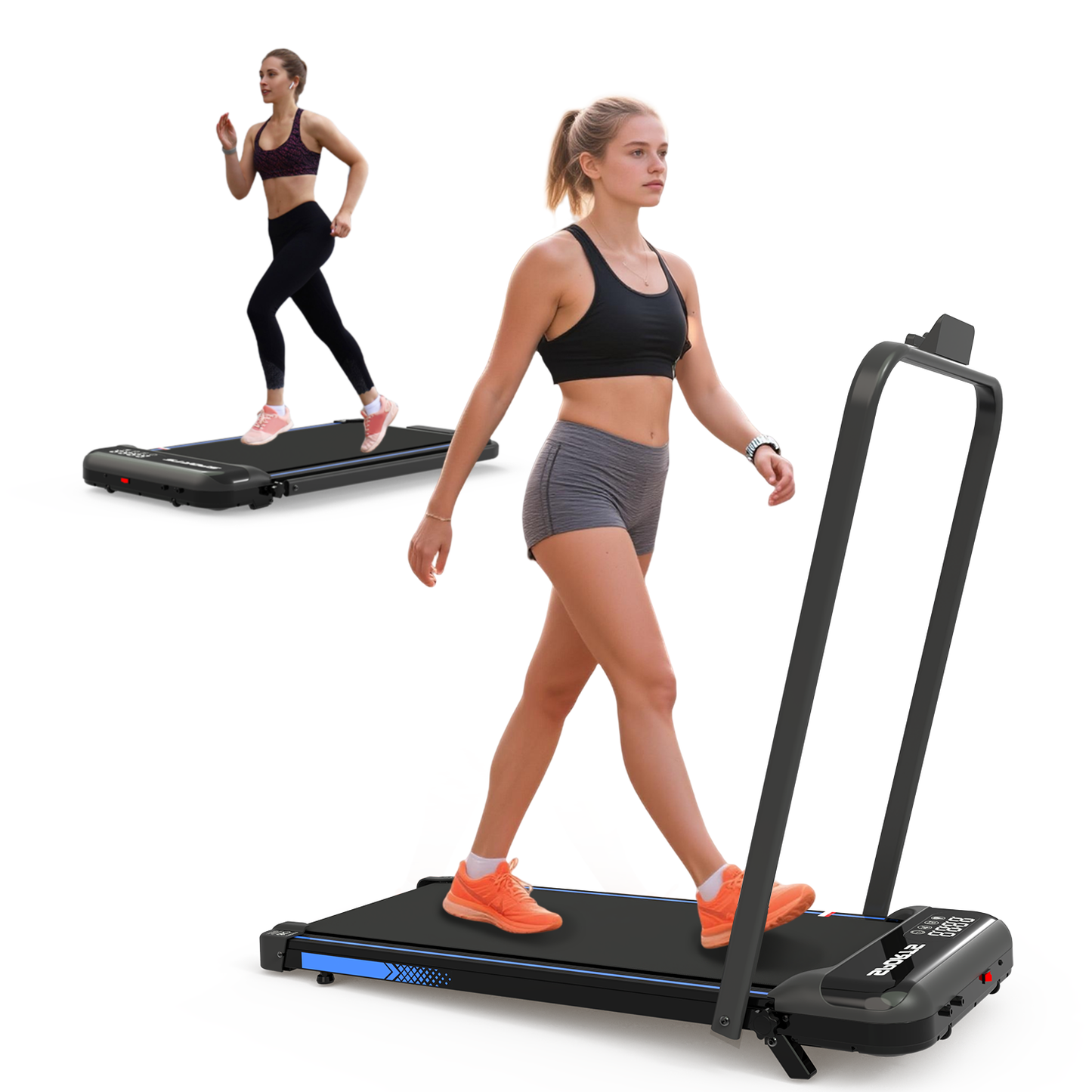 3-in-1 Foldable Under Desk Treadmill with Incline – Walking Pad & Handlebar