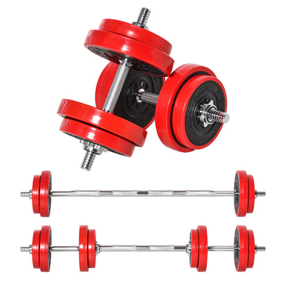 Adjustable Dumbbell & Barbell Set – 44 lbs Home Gym Weight Set